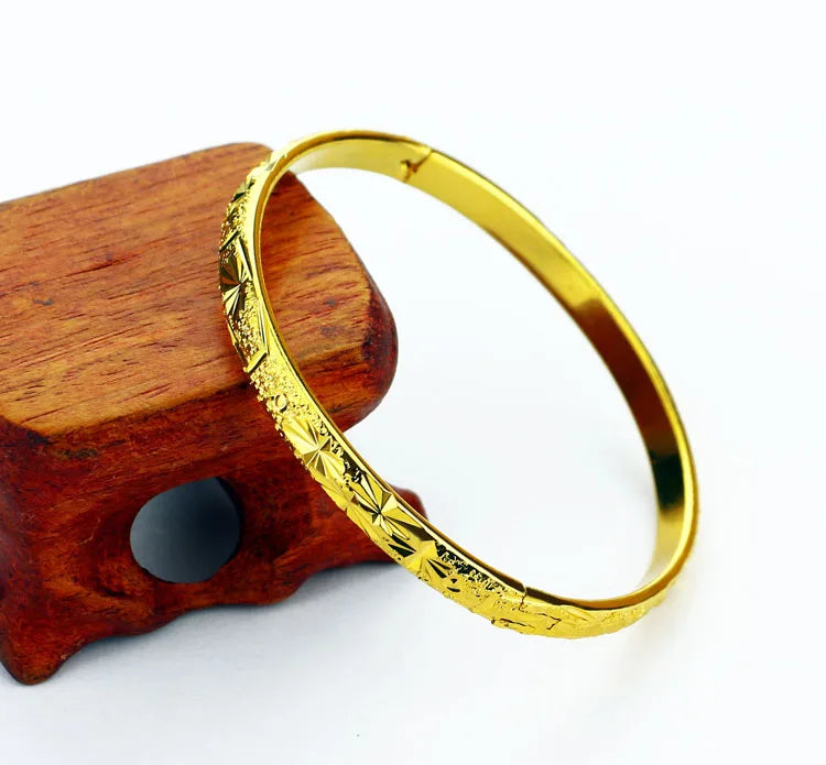 Vintage Wedding Jewelry 24k Plated Bracelets Bangles for Women