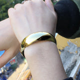 18k Gold Plated Classic Round Bangle Jewelry