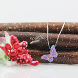 Opal Butterfly Necklace - S925 Silver Chain Jewelry