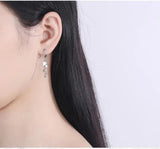 Zircon Tassel Star Charm Stud Earring for Women Wedding Party Gift