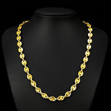 Stainless Steel Coffee Bean Chain Necklace Unisex