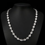 Stainless Steel Coffee Bean Chain Necklace Unisex