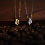 Coffee Beans Pendant Thin Chain Choker Mini Bean Charms Link Chain Jewelry