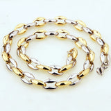 Coffee Link Chain Necklace Gold/Steel Stainless Steel Necklace Chain