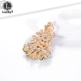 Grape Plant Brooch Rhinestone Pearl Corsage Creative Personality Painting