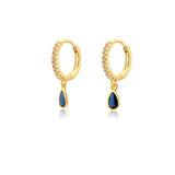 Zircon Water Drop Hoop Earrings for Women