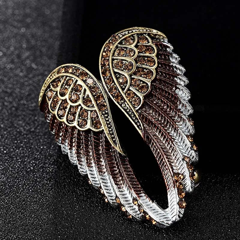 Colorful Angel Wings Brooch Christmas Hijab Accessories Women's Pin Brooch