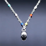 Colorful Bead Star Anklet Stainless Steel Summer Beach Charm Bracelet