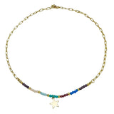 Colorful Beads Boho Neck Chain Star Pendant Women Necklace