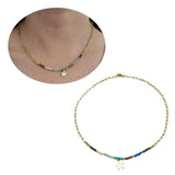 Colorful Beads Boho Neck Chain Star Pendant Women Necklace