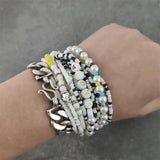 Colorful Beads Pearl Star Multilayer Bracelets Set for Women