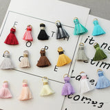 Silk Thread Tassel Charms for DIY Earrings, Colorful Pendant