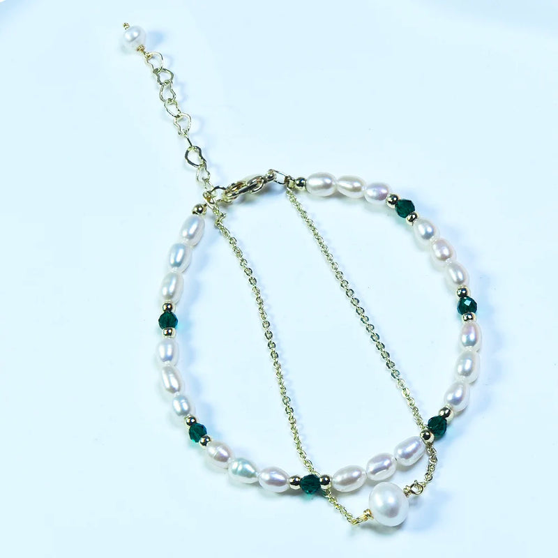 Colorful Pearl Beaded Bracelet for Women, Handcrafted Charms Jewelry