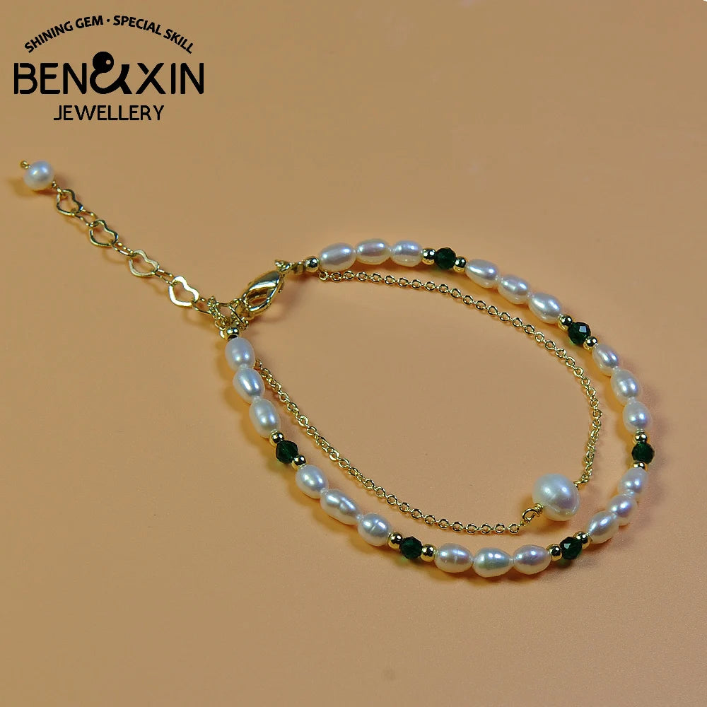 Colorful Pearl Beaded Bracelet for Women, Handcrafted Charms Jewelry