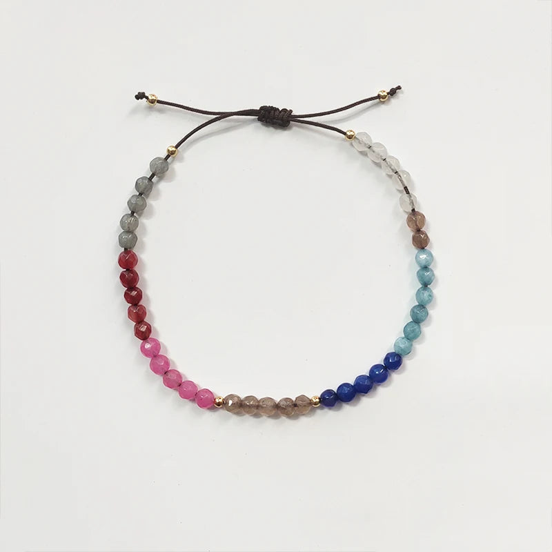 Crystal Beads Bracelet Boho Arm Accessories Rainbow Friendship