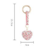 Crystal Heart Keyring Chain Bling Shining Keychain