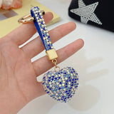 Crystal Heart Keyring Chain Bling Shining Keychain
