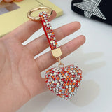 Crystal Heart Keyring Chain Bling Shining Keychain
