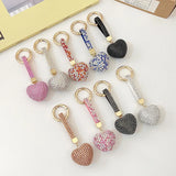 Crystal Heart Keyring Chain Bling Shining Keychain