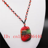 Colorful Jade Toad Pendant Necklace Chinese Hand-Carved Relax Healing Gift