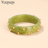 Colorful Resin Thin Bangles With Charms Bracelets Bangle