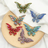Colorful Rhinestone Butterfly Brooch Crystal Insect Bouquet Scarf Pin