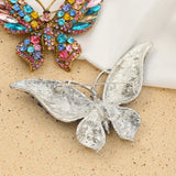 Colorful Rhinestone Butterfly Brooch Crystal Insect Bouquet Scarf Pin