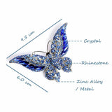 Colorful Rhinestone Butterfly Brooch Crystal Insect Bouquet Scarf Pin
