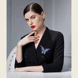 Colorful Rhinestone Butterfly Brooch Crystal Insect Bouquet Scarf Pin
