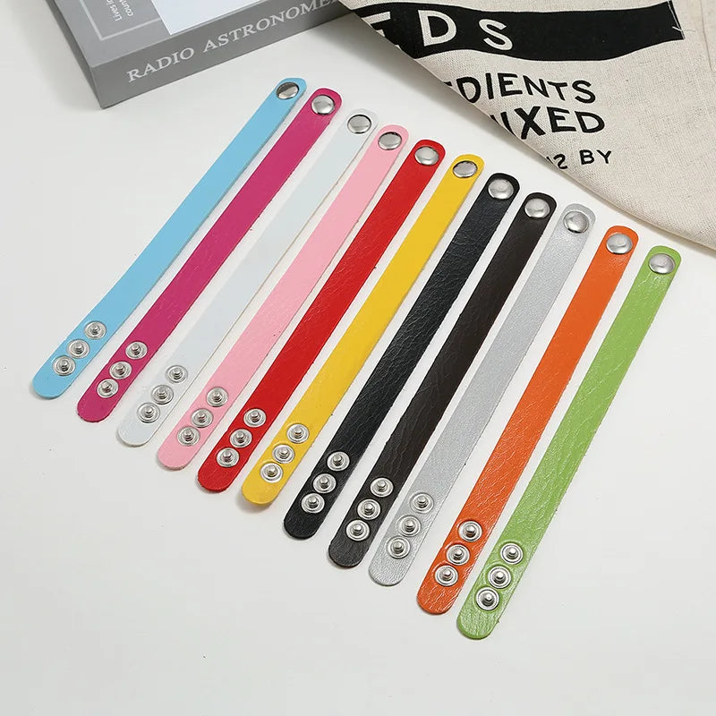 Colorful Leather Belt Bracelets Couple Wristbands