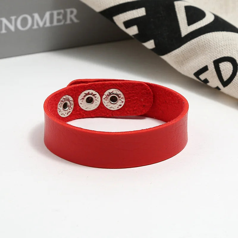 Colorful Leather Belt Bracelets Couple Wristbands