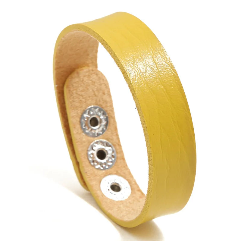 Colorful Leather Belt Bracelets Couple Wristbands