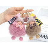 Colorful Baby Doll Keychain Hair Ball Bag Pendant
