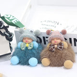 Colorful Baby Doll Keychain Hair Ball Bag Pendant