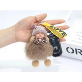 Colorful Baby Doll Keychain Hair Ball Bag Pendant