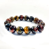 Colorful Tiger Eyes Beads Bracelet Men Charm Natural Stone Braslet
