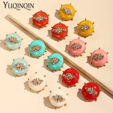 Colorful Bee Stud Earrings Statement Resin Geometric Round Earrings