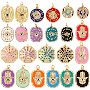 Evil Eye Hand Charm Pendant Necklace
