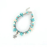Conch Bead Anklet for Women Girls Beach Starfish Pearl Anklets
