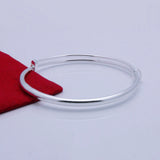 925 Silver Women's Charm Bracelet Bangle Lady Jewelry