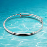 925 Silver Women's Charm Bracelet Bangle Lady Jewelry