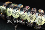 12pcs 12 Constellation Leather Bracelets Lots A-023