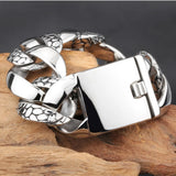 Snake Skin Bracelet Biker 316 Stainless Steel Hot Polishing Jewelry