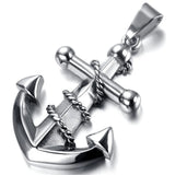 Men's Stainless Steel Anchor Charm Pendant