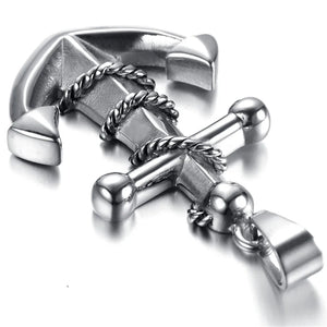 Men's Stainless Steel Anchor Charm Pendant
