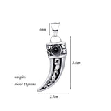 Men's Wolf Tooth Pendant Necklace Titanium Steel Jewelry Gift
