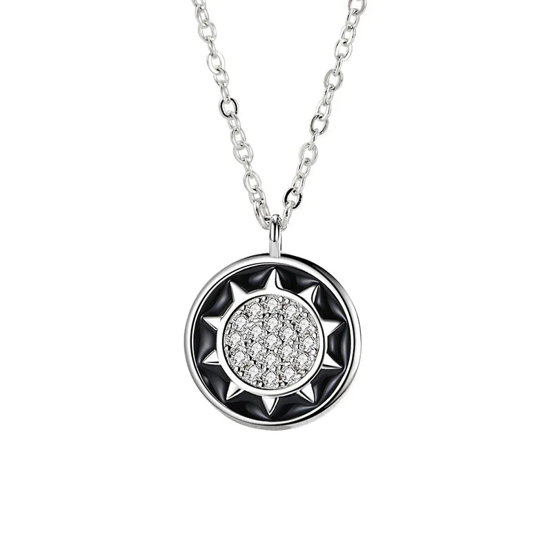 Ring Pendant Necklace Silver Long Chain Pendant Jewelry Men/Women