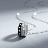 Ring Pendant Necklace Silver Long Chain Pendant Jewelry Men/Women