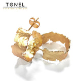 Copper Alloy Hoop Earrings Retro Geometric Statement Jewelry Party Metal