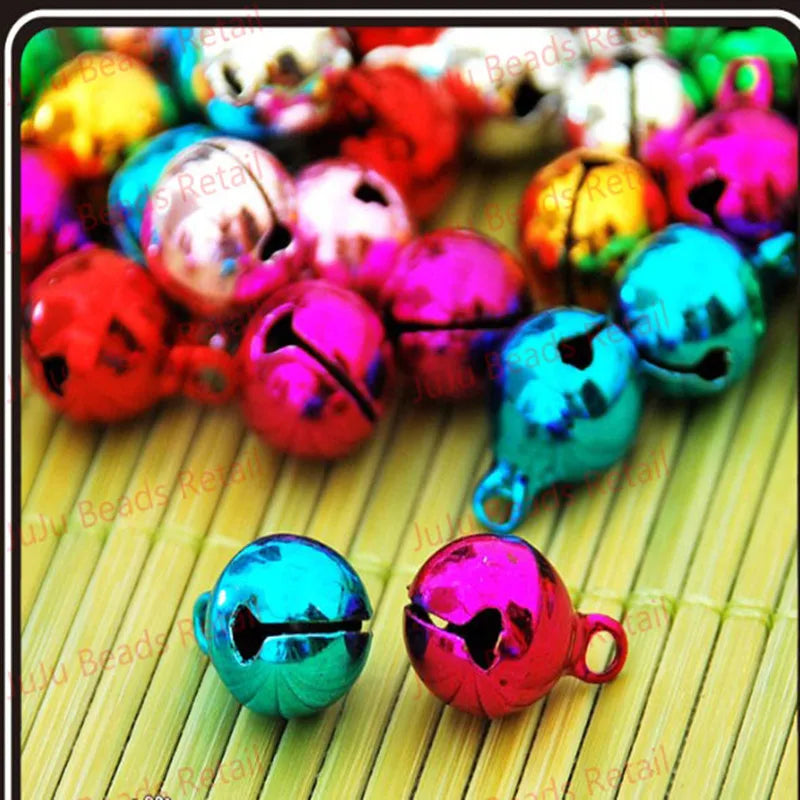 Copper Jingle Bell Dangle Round Small Bells Mix 8/10/12/14mm